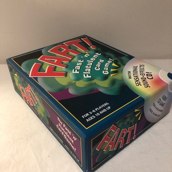 Fart!  Fast ‘n’ Flatulent Card Game with Sound Effects CD 3-6 Players 10 And Up - Picture 3 of 12